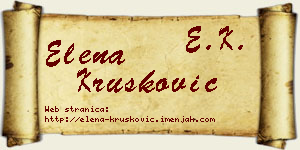 Elena Krušković vizit kartica